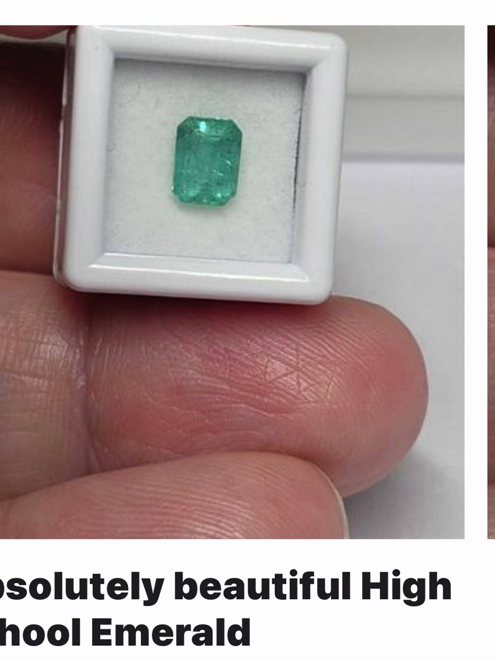 Emerald Bright Green Emerald Cut Loose Gem Stone